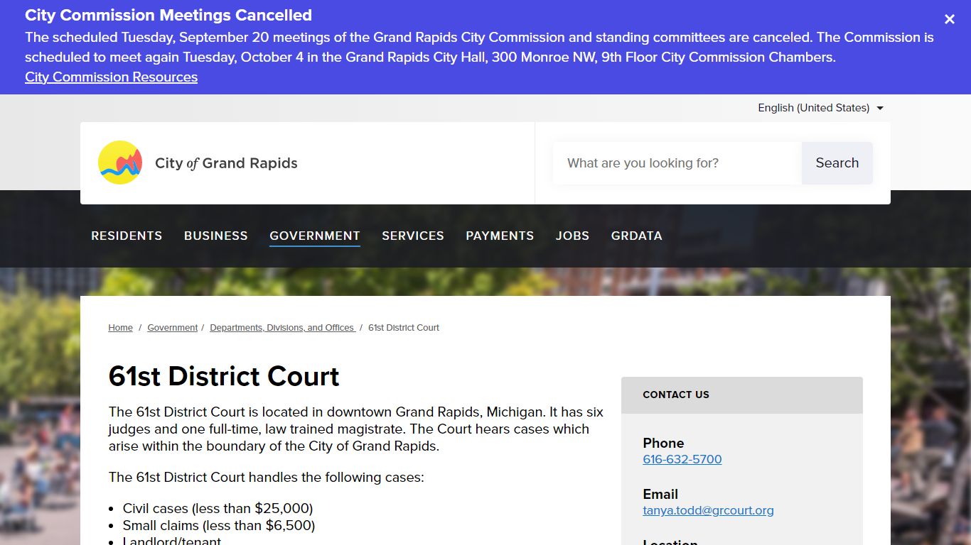 61st District Court - Grand Rapids, Michigan