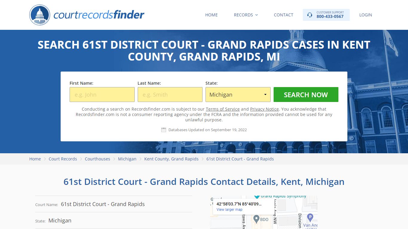 61st District Court - Grand Rapids Case Search - RecordsFinder